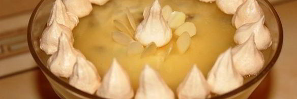 шоколадно-ананасовый десерт с меренгами