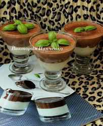 Шоколадный десерт с базиликом