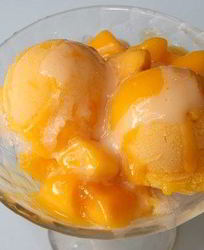 Сорбет из розового шампанского и персиков