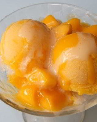 Сорбет из розового шампанского и персиков