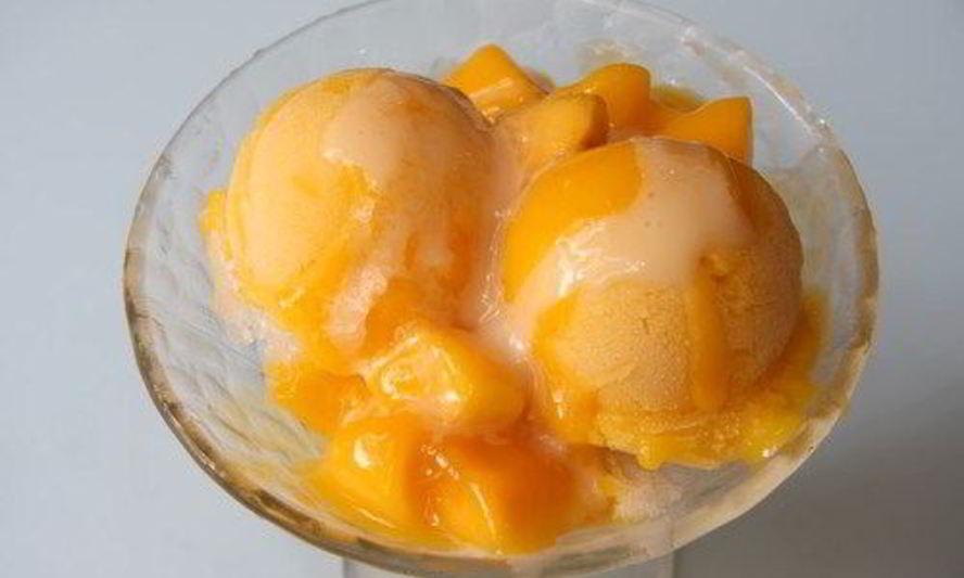 Рецепт сорбета из розового шампанского и персиков