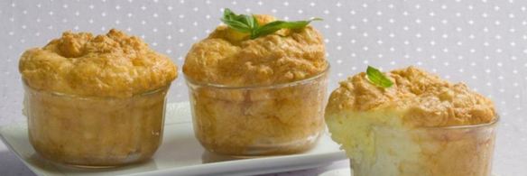 дважды запеченное суфле с козьим сыром