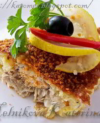 Камбала под сырным суфле по-французски