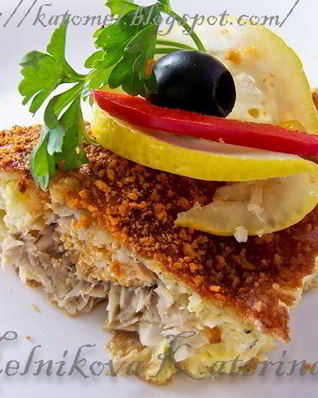 Камбала под сырным суфле по-французски