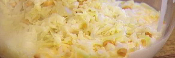 капустное суфле с сыром, орехами и горчицей