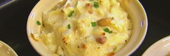 капустное суфле с сыром, орехами и горчицей