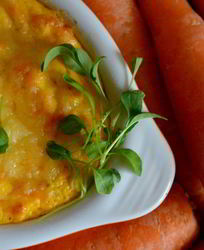 Морковно-творожное суфле с молодой рукколой