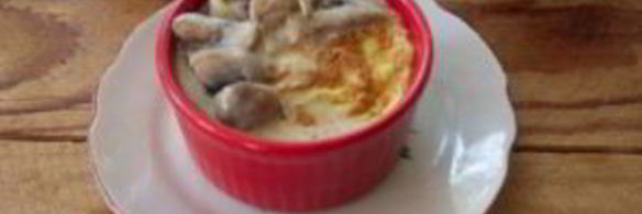 суфле из кабачков с грибным соусом
