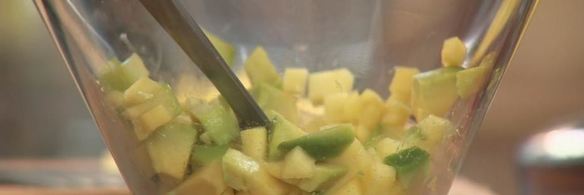 суфле из лосося с цитрусовым салатом