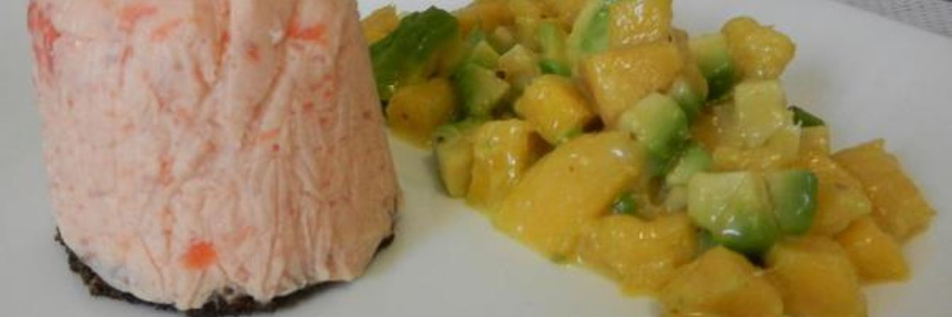 Суфле из семги с цитрусовым салатом