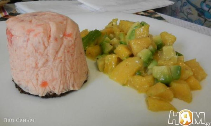 Рецепт суфле из семги с цитрусовым салатом