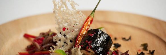 суфле из судака с овощным жюльеном