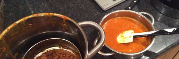 суфле из тыквы, медовый крамбл, облепиховые сорбет и ганаш