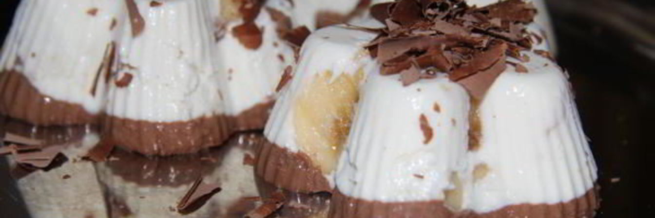 Суфле творожно-банановое с шоколадом