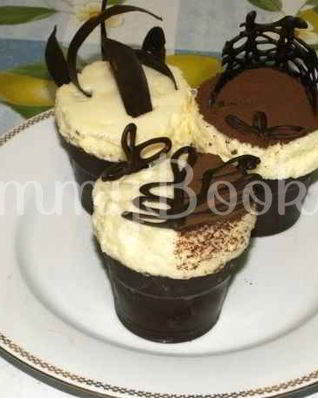 Суфле в шоколадных стаканчиках