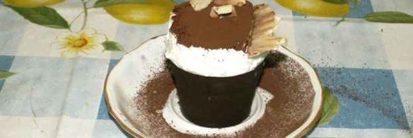 суфле в шоколадных стаканчиках