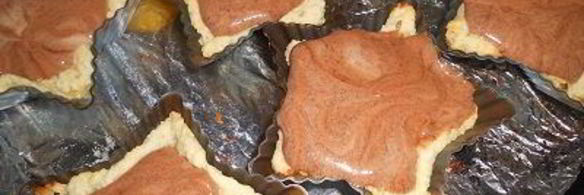 творожные корзиночки с шоколадным суфле