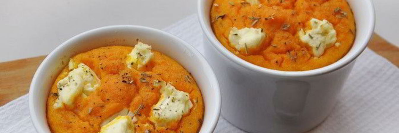 Тыквенное суфле с козьим сыром