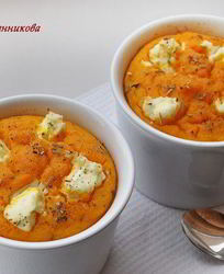 Тыквенное суфле с козьим сыром