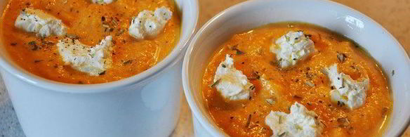 тыквенное суфле с козьим сыром