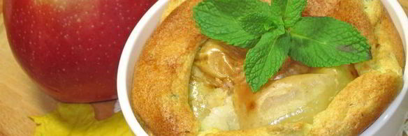 яблоки в манном суфле