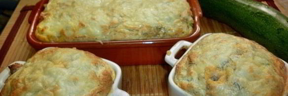 жюльен-суфле с языком и кабачком