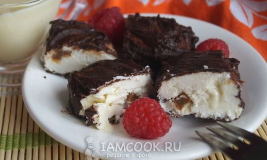 Рецепт сырков со сгущенкой в шоколадной глазури