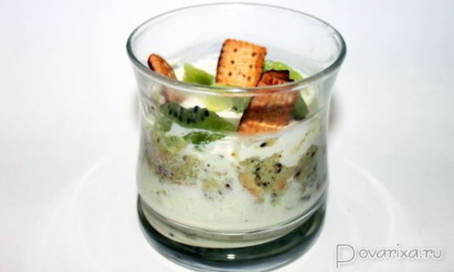 Рецепт творожного десерта с киви