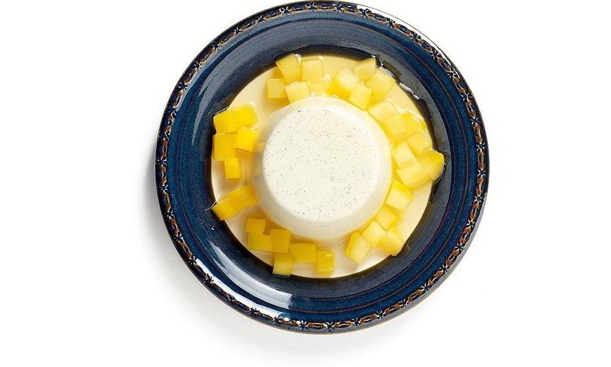 Рецепт ванильной панны-котты с манго в сиропе