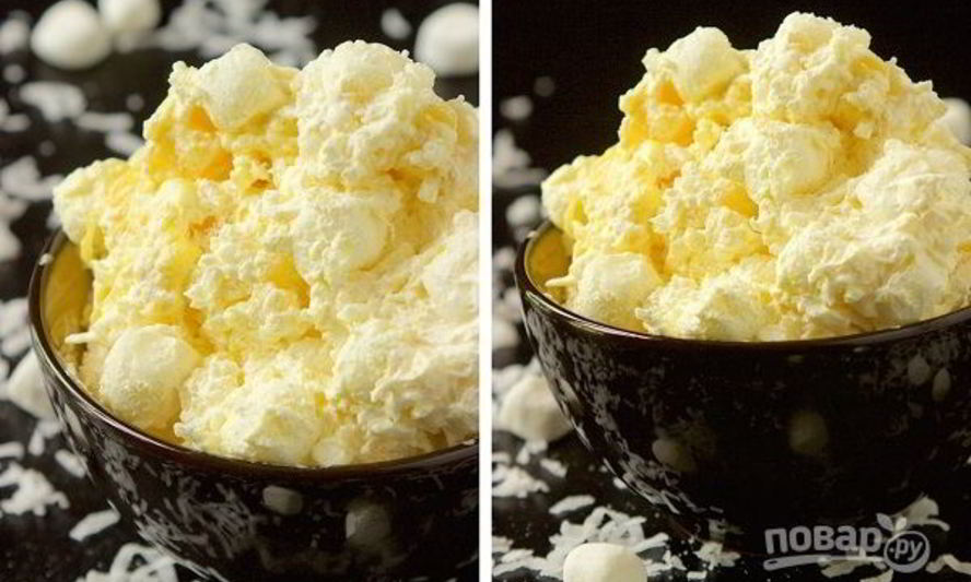 Рецепт воздушного ананасового десерта