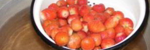 земляничное желе с ванильным кремом