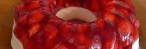 земляничное желе с ванильным кремом