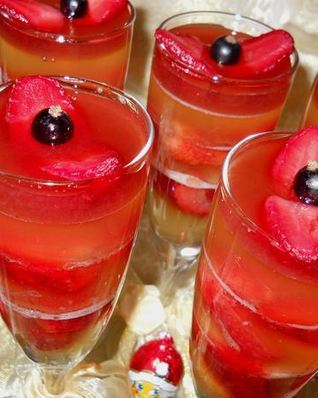 Желе из шампанского Французский поцелуй