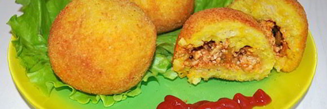 Аранчини с мясным фаршем