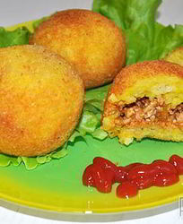 Аранчини с мясным фаршем