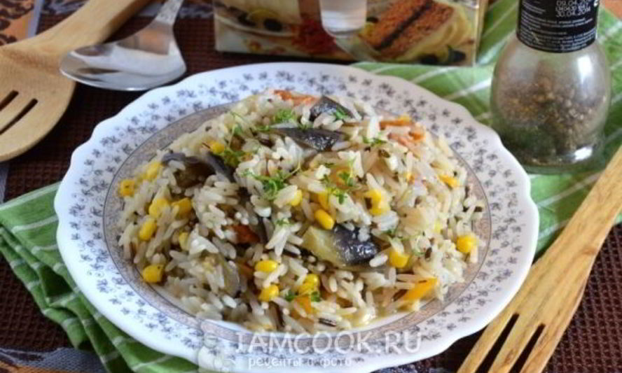 Рецепт гарнира из риса с португальской смесью в мультиварке