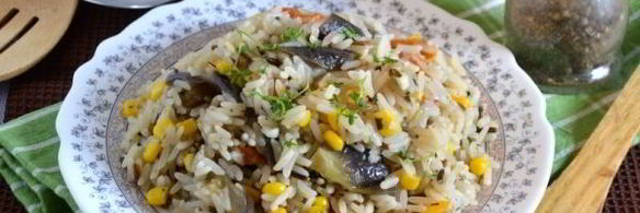 гарнир из риса с португальской смесью в мультиварке