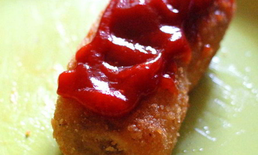 Рецепт блинных крокетов с мясом