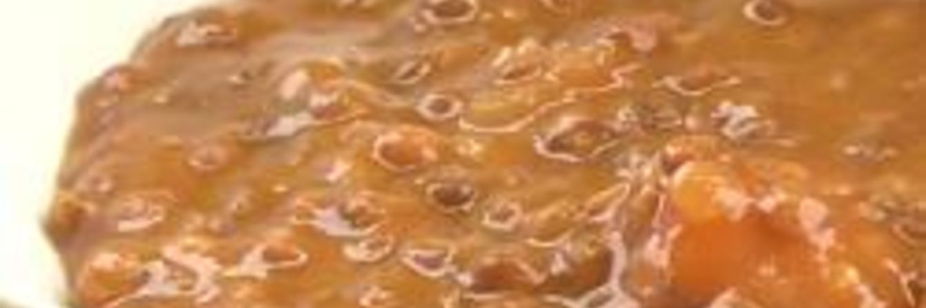 Чечевица с колбасой