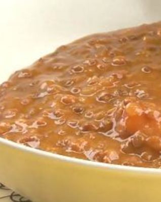 Чечевица с колбасой