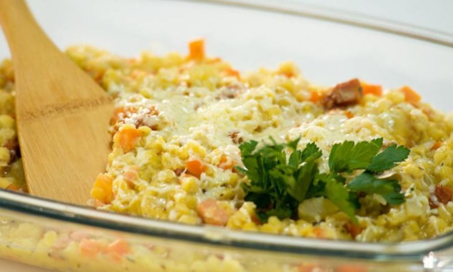 Рецепт чечевицы с овощами и лососем