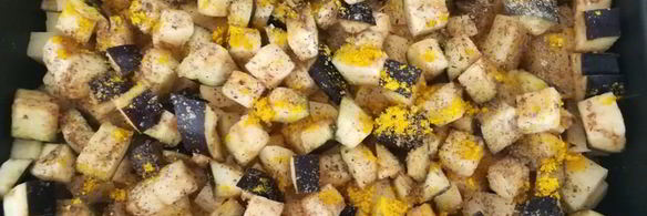 картофель с баклажаном в духовке