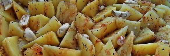 картофель с чесноком