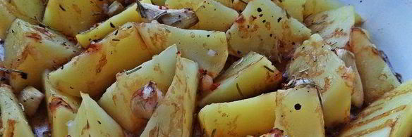 картофель с чесноком