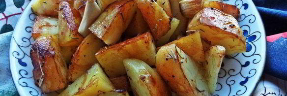 картофель с чесноком