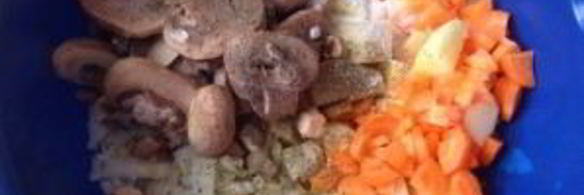 картофель с грибами в рукаве