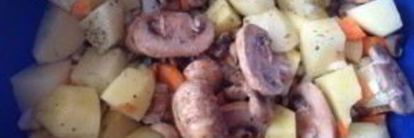 картофель с грибами в рукаве