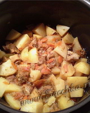 Картофель с мясом в скороварке