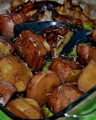 Картофель в бальзамической глазури