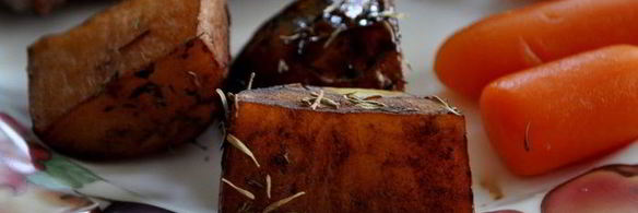 картофель в бальзамической глазури